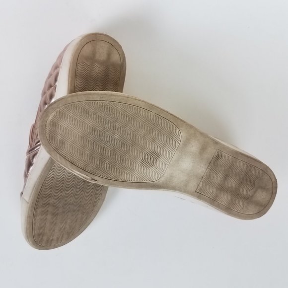 Steve Madden Zaander Pink Rose Gold Shiny Faux Leather Slip On Loafers - Picture 10 of 16